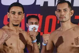 今天，准五个级别世界拳王称重结束，明天挑战17战不败世界拳王图片