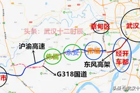 东风高架确定向蔡甸延伸改双6车道，沌口常福奓山将一体化图片