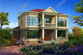 带小配房二层别墅设计图，简单大方接地气，农村最让人心动的户型图片