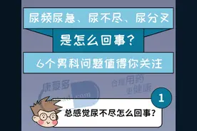 漫画科普：尿频尿急，尿不尽怎么回事？6个男科问题值得你关注图片