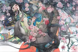 日本插画师“朱华”手绘水彩人物插画欣赏！画面唯美十分有艺术感图片