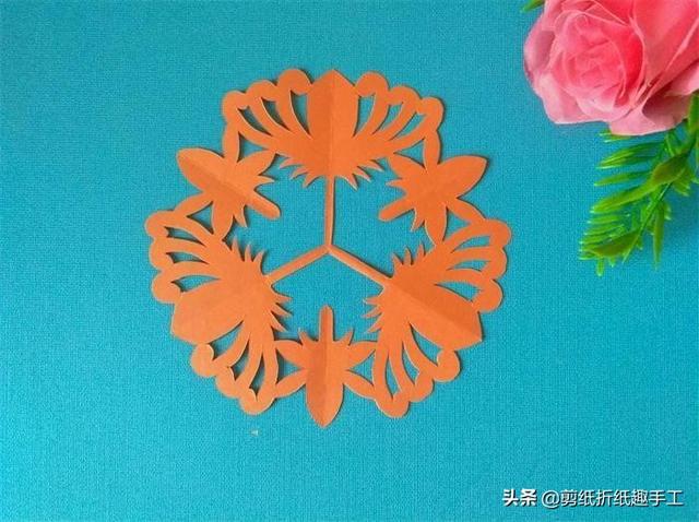 菊花怎么剪漂亮，看图学剪纸，教程简单易懂