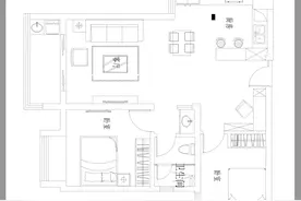 86㎡复古混搭新房完工，沙发背景墙贴文化砖，800块装出高级感图片