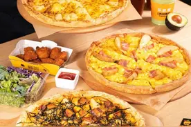 乐凯撒爆芝多肉榴莲比萨套餐，会拉丝，双拼吃更过瘾图片