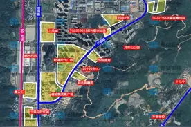 航拍郴州高铁西站楼盘工程进度图片