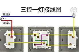 一灯单控、双控、三控，该如何选择开关、接线，详细为你解答图片