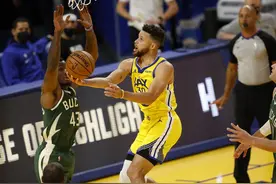 库里41分日天依旧，枸杞哥扔掉保温杯，勇士1分险胜雄鹿图片