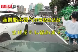 三岁萌娃“教育”路怒爸爸：这样是不礼貌的孩子图片