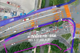 温馨提醒：广州白云区齐富路2座车行桥开始围蔽施工图片