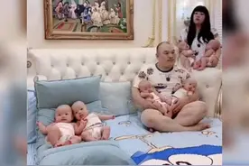 头胎是女儿，夫妻俩欲生二胎，没想到一下生了六个儿子图片