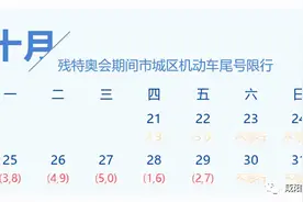 注意！残特奥会期间咸阳市城区限行规定有变化图片
