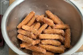 童年美味江米条，原来做法这么简单，香甜酥脆，比外面买的还好吃图片