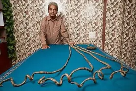 大爷留了44年长指甲，捐给博物馆，但指甲被剪后意外却发生！图片