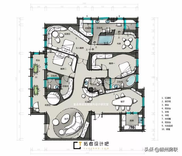 总有一款符合你的要求，300㎡的大平层找了10个大师做设计方案