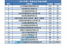 中标252个！2021年山东省建筑企业中标百强来了图片