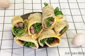 鸡蛋灌饼这样做，一次成功，外焦内软爱起层，做早餐太棒了图片