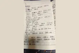 从厨师一路走到厨师长，好的配方少不了，手抄笔记配方分享图片