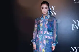 蒋欣又穿胖了！一袭半透中国风长裙穿出水桶腰，配小脸太不协调图片