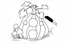 儿童画教程｜启发孩子的创意思维，画可爱的南瓜屋图片