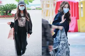 杨颖果然有魔力，春日甜风私服展温柔美，口罩遮脸发丝飞扬太唯美图片