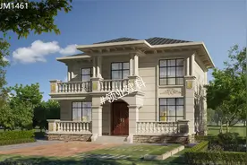 河南农村12×12米二层别墅，五房三厅侧面不开窗，采光照样杠杠滴图片