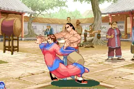 格斗游戏中为搞笑而生的招式，打架空隙让美女来一盘马杀鸡图片