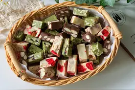 自从学会牛轧糖这个做法，我家连糖果都不买了，每次做家人都嫌少图片