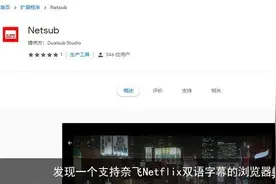 发现一个支持奈飞/Netflix双语字幕的浏览器插件图片