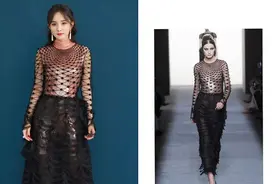 衣服没选好高定也翻车，杨幂渔网裙宋茜壮士服，红毯美貌毁于一旦图片