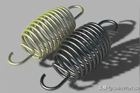SolidWorks鼓形挂钩弹簧建模实例，3D草图有点麻烦图片