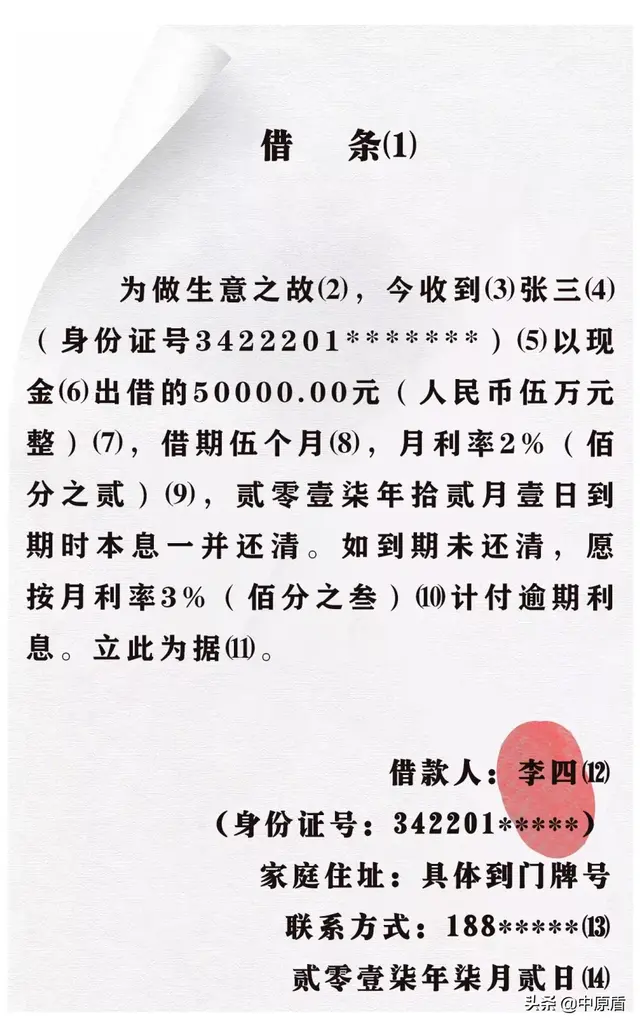 2020年法院版：借条、欠条、收条(范本)