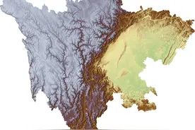 四川省各地区地形图图片