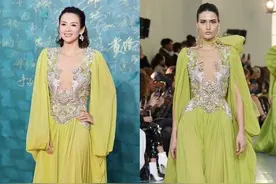 章子怡穿ElieSaab也踢到铁板，身材比例变五五身，咋办？图片