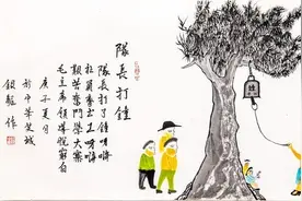 万荣老汉黄银龙绘画作品：小麦农耕图图片