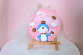 儿童抗菌粘土DIY教程——机器猫浮雕画图片