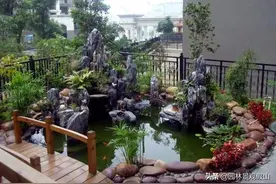 庭院风水瀑布假山图片