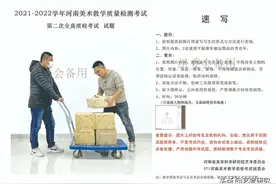 2022河南省美术统考二测速写优秀试卷图片