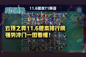 云顶之弈11.6版本排行榜，强势冷门一图看懂图片