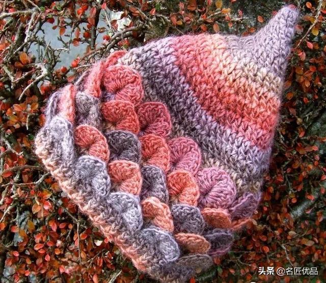 温暖毛线钩鱼鳞的方法