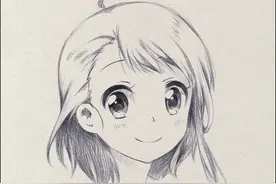 教你手绘一张可爱的动漫女孩 喜欢铅笔手绘的来学习吧图片