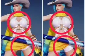 王者荣耀建模离谱变化，女英雄封胸加腿部布料，血红色全部变紫色图片