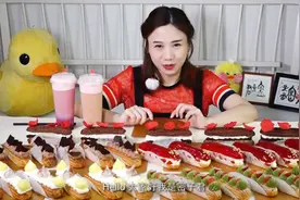 密子君吃50个“闪电泡芙”，吃完忘关镜头穿帮，直接掉粉一百万图片