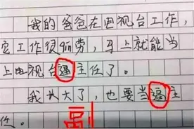 小学生作文写错字，连读让人捧腹大笑，老师的评语是亮点图片