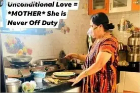 印度男子晒母亲边吸氧边做饭，配文“无条件的爱”，印网友吵翻图片