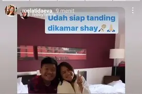 刺激啊！梅拉蒂晒与乔丹酒店“床照”图片