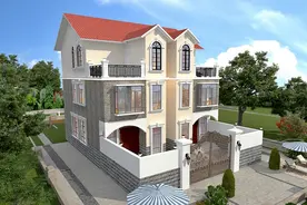 12米×12米的农村双拼别墅，每户五室两厅，两兄弟“抓阄”分房图片