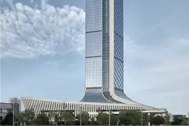 银川新地标——宁夏亘元万豪大厦，设计取意“腾龙飞天”图片