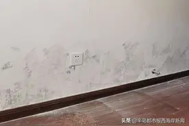 返潮严重！绿地国际花都新房墙皮被扒了三次图片