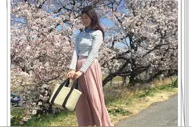 粉色衣服配什么颜色好看？日系甜美风春季穿搭示范，适合赏樱图片