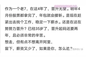 阿里35岁P7程序员吐槽：4年了晋升无望，想走，但有点不想离开图片